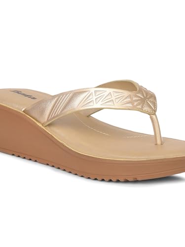 Image of Bata Women's Casual Thong Slipper - Gold