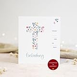 | Taufe Kommunion Konfirmation | Lückentext zum ausfüllen | DIN A 6 | Kreuz mit Blumen