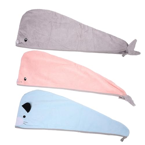 BESTYASH 3 Toallas para El Cabello De Secado Rápido Y Gruesas para De Ducha Absorbentes De Agua De Coral