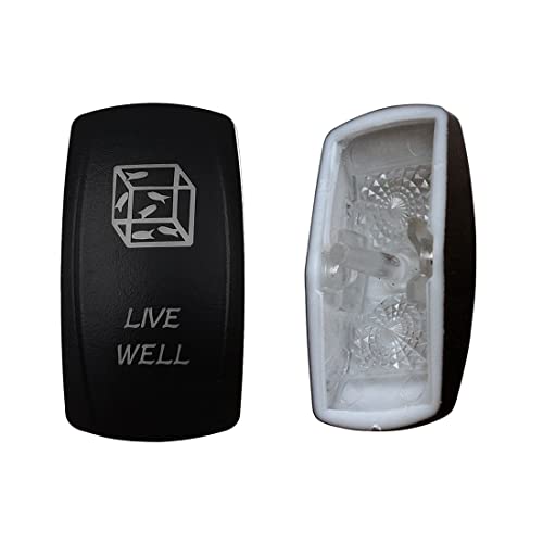 Image of Laser Etched Backlit Switch Cover Cap for Car Boat Dashboard Rocker Switch