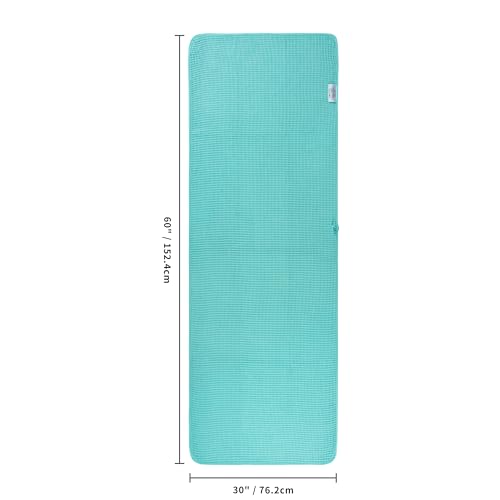 Image of POLYTE 430 GSM Microfiber Oversize Quick Dry Lint Free Bath Towel, 60 x 30 in, 4 Pack (Waffle Weave)