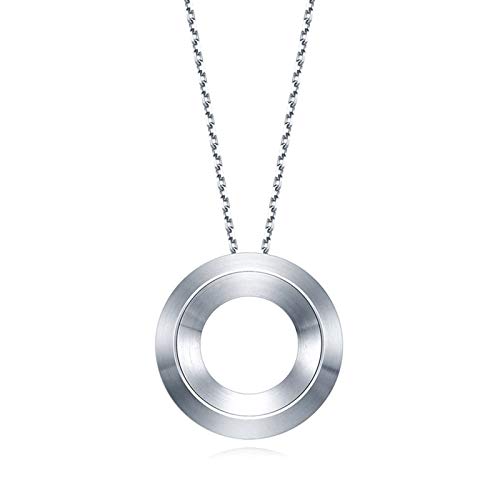 Collier cercle creux en platine PT950 pour femme et mariée
