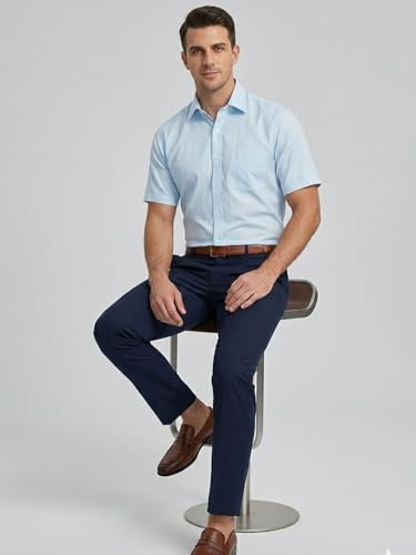 Image of Appel Touch Men's Cotton Blend Formal Shirt Half Sleeves