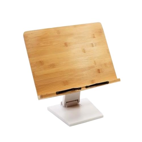 ブックスタンド 卓上 おしゃれ 書見台 木 折りたたみ式 PCスタンド 筆記台 本立て 持ち運びやすい 無段階高さ調整 倒れない 学習用 角度調整 料理本ホルダー 安定性抜群 タブレット ラップトップ 2―ホワイトL 39*28*1cm