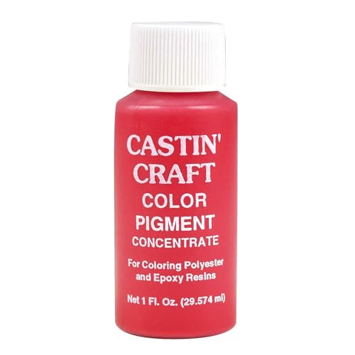 Environmental Technology Castin'Craft Opaque Pigment - Red (1 oz Kit) Polyester Casting Resin & Clear Epoxy Liquid Tints & Dye Art Supplies Artists, Artisans & Hobbyists, 1 Fl Oz (Pack of 1) (46302)