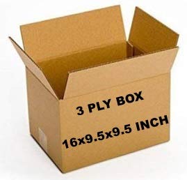 SHREE TIRUPATI REFRACTORIES AND CERAMICS- Corrugated box BIG SIZE for packing 3-ply - 16x9.5x9.5 inch - Pack of 25 Boxes-120 GSM VIRGIN PAPER (B08PFGWPZ8) Amazon Price History, Amazon Price Tracker