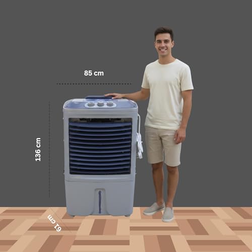 Image of KILA 65 Litre Desert Air Cooler with 3-Side Honeycomb Pads, Ice Chamber, 3-Speed Control