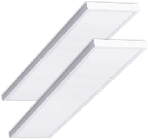 VZLED - Panel LED Superficie Cocina, Panel LED Superficie, Panel LED Cocina, Plafón LED para techo LED Cocina, Plafones LED, Pantalla LED 120X30, 40W Blanco Frío 6500ºK (Pack 2)