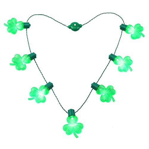 MLWSKERTY Clovers LED Lights Glowing Light Bulb Necklace Christmas Ornaments Christmas Tree Decoration Navidad New Year Gift