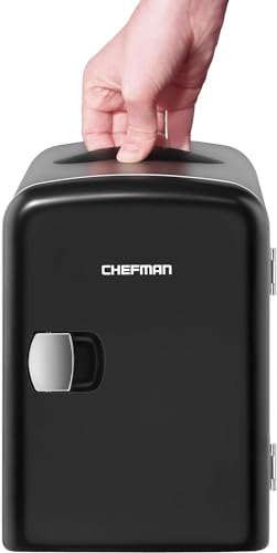 Chefman - Iceman Mini Portable Black Personal Fridge Cools Or Heats and Provides Compact Storage For Skincare, Snacks, Or 6 12oz Cans W/A Lightweight 4-liter Capacity To Take On The Go - image 5