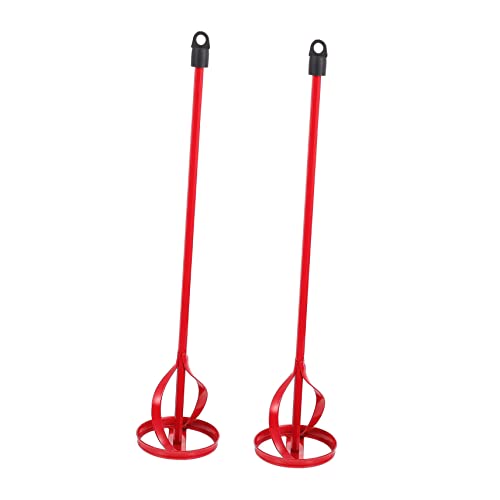 IWOWHERO 2pcs Paint Stirrer Concrete Mixing Paddle 40x8.5cm Sturdy Handheld Electric Mixer Paint Stirring Tool