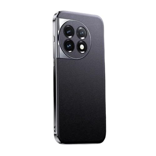 MILLION CASES® Back Cover Case for OnePlus 12R Shockproof Protective Chrome Edge Luxe Leather Case(Black) (B0D8TLGJXM) Amazon Price History, Amazon Price Tracker
