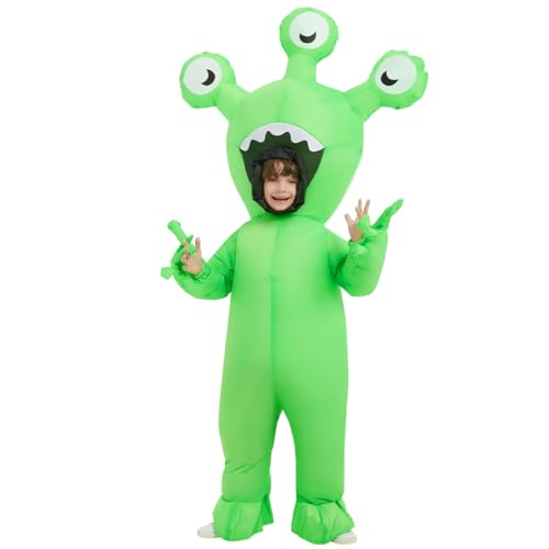 Disfraz inflable de alienígena para niños y adolescentes miniatura 1