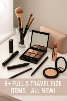 Miniatura 2 de Caja misteriosa de maquillaje, 6 productos de belleza de tamaño completo y viajes, lápiz labial, sombra de ojos, pinceles, paquete sorpresa para