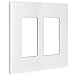 ENERLITES - SI8832-W-STICKER Screwless Decorator Wall Plates Child Safe Outlet Covers, Size 2-Gang 4.68