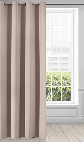 Eurofirany Logan Rideau Occultant Extra Long-1 Unité, Oeillets, Blocage de la Lumière, Assombrissement de la pièce, Chambre à Coucher, Salon, Satin, Vieux...