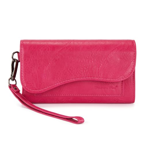 Image of Montana West Wallets for Women Large Phone Wristlet Wallets Trifold Money Organizers with Coin Purse and Wrist Strap