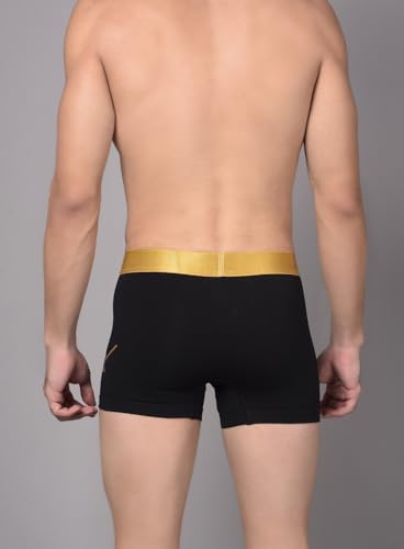 Image of COBB Regular Fit Solid Cotton Premium Trunks for Men Stretchy Fabric, Antibacterial and Microfibre Waistband
