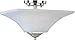 Maxim 20091FTSN Aurora Frosted Glass Bowl Semi Flush Ceiling Light, 2-Light 120 Total Watts, 9"H x 13"W, Satin Nickel
