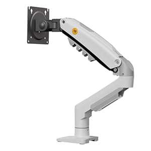 Ergosolid Support Écran PC Moniteur, Bras Articulé Ergonomique Ressort à Gaz, 17-32 Pouces, VESA 75mm et 100mm, Rotatif à 360°