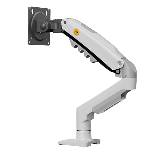 Supporto da scrivania con molla a gas per schermi LCD 17?-32?, bianco, VESA 75 mm e 100 mm, rotazione a 360° con peso da 2 a 9 kg - Monitor