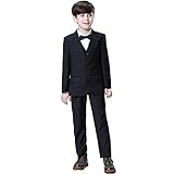 NIMBLE Boys Baby 3 Piece Formal Suit Set Jacket Vest Trousers 2-14Y Black