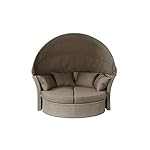 Strandkorbwerk Liegeinsel Miami Polyrattan Grey Cane