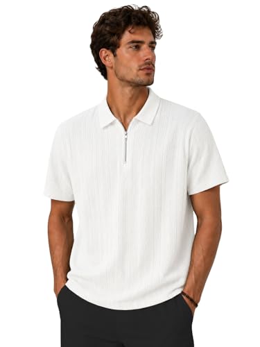 Image of TAGDO Men's Chain Jacquard Polo T Shirt | Half Sleeve | Comfortable Fit Wear | Stylish Casual Look | Breathable Feel |Modern Style | Easy Movement | Everyday Wear (Polo)