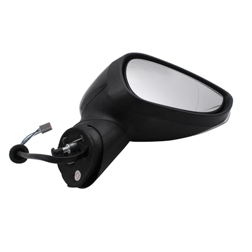 Rétroviseur extérieur électrique TAKPART, décapé, côté conducteur droit, compatible avec Fiesta MK7 2008–2012 (noir)