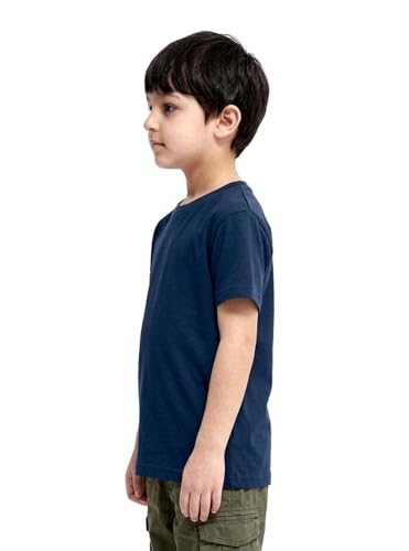 Image of Double F Branded Cotton Bio wash Round Neck Half Sleeve Solid T-Shirt for Boys and Baby