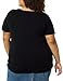 Amazon Essentials Women's Plus Size Short-Sleeve V-Neck T-Shirt, Pack of 2, Black, 1X
