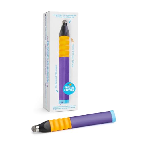 Edurino Ergonomischer Eingabestift | Tablet Stift für Kinder | Eingabestift für Edurino Figuren | Lernspiele ab 4 Jahren | Dreipunktgriff | Stylus Touch Pen (Lila)