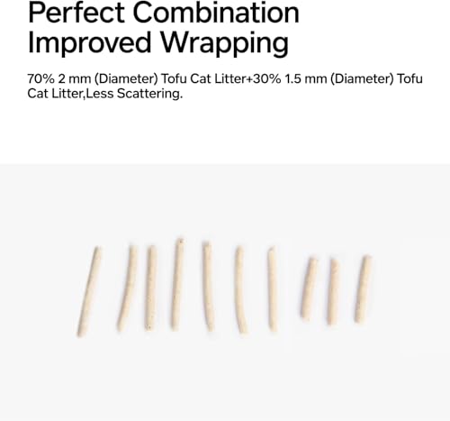 Arena de tofu ultra absorbente para gatos pidan sin polvo y de secado rápido 4