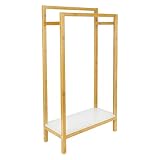 Material de bambú: soporte toallas hecho de bambú robusto y resistente a la humedad, perfecto para tu cuarto de baño