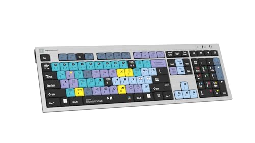 Image of Logickeyboard 'Slimline' Designed for Editing in Blackmagic's Davinci Resolve on Windows PC • p /n LKB-RESC-AJPU-US