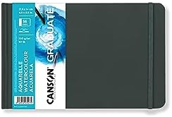 Canson Professional Book Papier Aquarelle, Grain Fin, 300 G