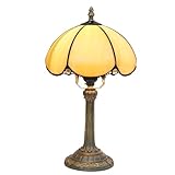 ZXMJYHK ティファニースタイル ベッドサイドテーブルランプ 8インチ 小型ステンドグラスランプ 手作り ヴィンテージ かわいいアート ホームデコレーション 読書デスクランプ ナイトスタンドランプ 寝室 リビングルーム オフィス用(Pumpkin)