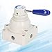 Air Hand Valve Rotary Lever 2 Position 4 Way Pneumatic Control Switch Accessory Aluminium Alloy Pneumatic Hand Lever for Automatic Production Industrial Equipment(4HV310-08)