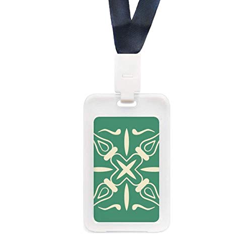 Étui de protection transparent Talavera pour cartes d'identité et crédit avec motif décoratif vert
