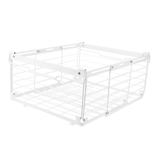 UKCOCO Cesta Ajustable para Congelador con Diseño Colgante Organizador de Malla Metálica para Refrigeradores y Arcón Resistente al Frío y Optimización del Espacio
