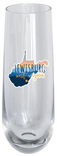 Copa de champán souvenir Lewisburg West Virginia 10 oz