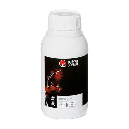 Lombrico® BONSÁI RAÍCES | Fertilizante Orgánico Líquido con Calcio para Bonsáis | 500 mL | Estimula el Enraizamiento | Especial para Olivo, Pino, Sabina, Boj | No apto para suelos ácidos