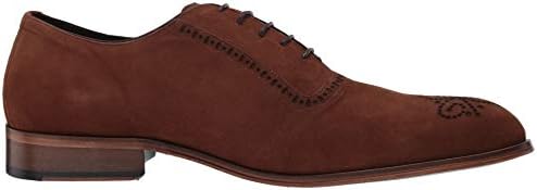 Marc Joseph New York Men's Genuine Leather Gold Collection Dress Oxford With Medallion Detail, cappuccino Kid Suede, 11 M US | Image 5