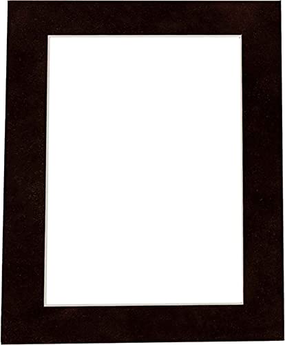 8x10 Mat Bevel Cut for 5x7 Photos - Acid Free Black Suede Precut Matboard - for Pictures, Photos, Framing - 4-ply Thickness