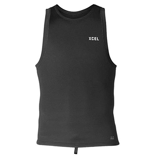 XCEL Mens Axis Pullover Vest 2/1mm Wetsuit Top (Black, Large)