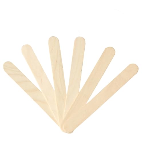 VICASKY 100pcs Large Sticks Wooden Waxing Spatulas for Eyebrow Lip Hair Removal