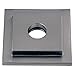 Kingston Brass FLSQUARE2 Magellan Heavy Duty Square Solid Cast Brass Shower Flange, Polished Brass