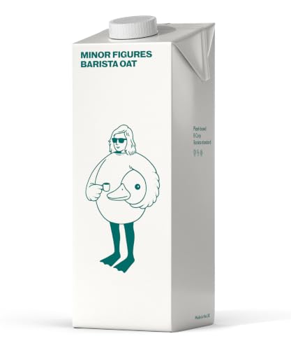 Minor Figures Barista Oat Drink 1L Made in The UK Plant-based Vegan Non-GMO No Added Sugar Shelf Stable.
