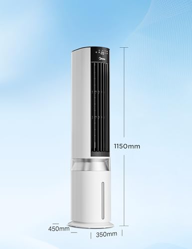 Midea 7L 3-in-1 Air Cooler, Ultra Quiet, Sensicool Energy Saving, 6 Speeds & 5 Modes, 12H Timer, Detachable Filter, LED Display & Remote Control, AC Powered Tower Fan & Air Conditioner for Home & Work - Image 8