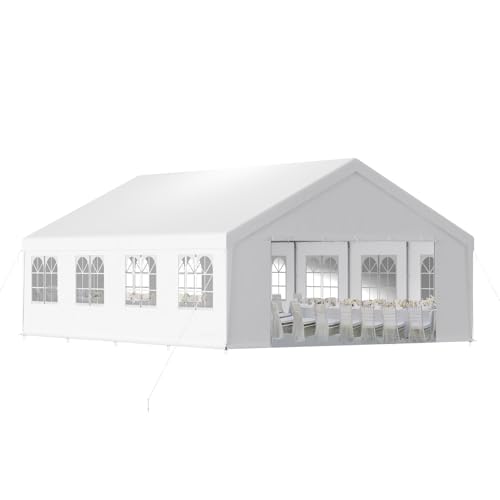 Aoodor 26 x 20 Ft Heavy-Duty Party Tent with Church Window...